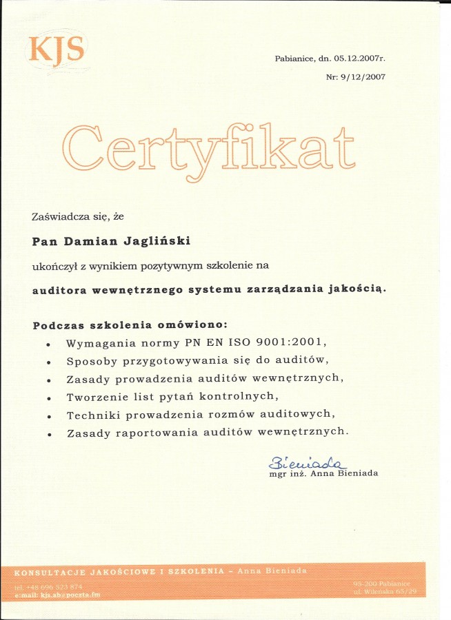Certyfikaty [12]